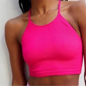 FP NWOT Movement by Free People Hot Pink Halter Top